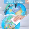World Globe with Stainless steel Stand Rotating Earth Spinning Globe for Kids Geography Classroom Education or Decorations (8 Inch Blue)