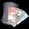 Uncle Paul Clear Paper Money Holder 17.5x7.5CM/6.9x2.9IN - Currency Sleeves Money Sleeve PP Material for Banknote/Bill/Trading Card/Stamp 100 Pieces PN01M100