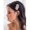 Catery Crystal Bridal Hair Comb Rose Gold Wedding Hair Piece Rhinestone Bride Hair Accessories for Women and Girls