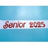 Conggluuo Senior 2025 sash,senior sashes class of 2025 senior sash White sash with Red Glitter graduation sash for Graduation Party Supplies 8 Pack senior sashes White Red 8pcs