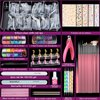 Teenitor Acrylic Fake Nails Kit, Press On Nail Supplies with Clear Coffin Nail Tips Nail Stand Nail Art Brushes Dotting Pen Glitter Sequins Sticker Rhinestones Nail Decorations Press On Nails Kit