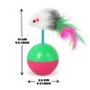 JLEivvi 2 PCS Cat Mouse Toy Furry Tumbler Mouse Cat Toy Interactive Cat Stick Interactive Cat Mice Toys Interactive Cat Toy with Sound for Wee Kitten Hunting Exercising Eliminating Boredom for cat