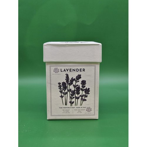 Italian Lavender Luxury Vegetable Soap Bar Set, 5.25 Oz Each, Box of 3. Made in Italy. Beautiful Box, Gift Ready