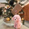 WEIGEDU Pink Puppy Dog Stuffed Animals Plush Toys, Pink Poodle Bichon Frise Maltese Stuffed Dog Plush, 12.6 inches