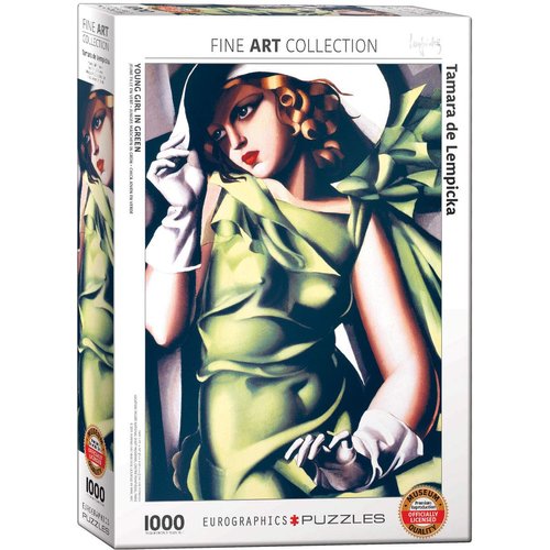 EuroGraphics Young Girl in Green by Tamara de Lempicka 1000 Piece Puzzle (6000-1058)