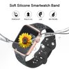 Sunnywoo Floral Engraved Band Compatible with Apple Watch Band 41mm 40mm 38mm 42mm 44mm 45mm 46mm 49mm Women, Sunflower iWatch Bands Soft Silicone Sport Strap for iWatch Series SE 10 9 8 7 6 5 4 3 2 1 Ultra