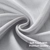 MIULEE 2 Panels Natural Linen Semi Sheer Window Curtains Elegant Solid Light Grey Drapes Grommet Top Window Voile Panels Linen Textured Panels for Bedroom Living Room (52X63 Inch)