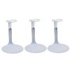 BANBERRY DESIGNS Doll Stands Set of 4 White Metal and Vinyl Adjustable Holders Ideal for Dolls Measuring 3" to 8" H Arm Expands from 3 5/8" to 6"