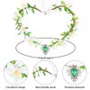AMCAMI Flower Headpiece Green Elf Crown Flower Crown for Women Fairy Crown Flower Headband for Women Fairy Accessories Floral Headband for Women Halloween Prom Womens Renaissance Costume Floral
