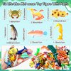 WinnerWhy 105 Pcs Safari Animal Toys Sea Creature Toys Realistic Jungle Animals Figurines Ocean Sea Animal Plastic Animal Learning Toys for Educational Party Cake Cupcake
