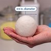 S&T INC. XL New Zealand Wool Dryer Balls, Fabric Softener for Laundry, Natural White, 2.9 in, 6 Pack