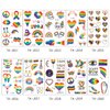 10 Sheets Gay Pride Temporary Body Tattoo Stickers Love Gradient Face Pride Rainbow for LGBT, BL,Les GL