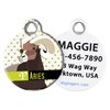 Dog Tag Art Vintage Retro Zodiac Custom Pet ID Tag for Dogs and Cats, Personalized Dog Tag with Customized Identification Information, Aries, Small (7/8" Diameter)