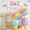 12Pcs Ice Cream Balloons, Ice Cream Candy Birthday Decorations 40 inch Number Pink One Year Old Balloon Mylar Foil Balloon Foil Helium Balloons Sweet One Ice Cream Theme Birthday Party Supplies