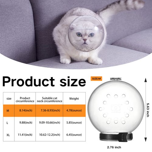 Augegel Cat Muzzle for Grooming,Bubble Muzzle and Boots for Nail Trimming,Cat Grooming Mask with Anti Bite,Cat Astronaut Helmet,Cat Breathable Muzzle and Silicone Paw Covers