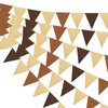 uxcell 6 Set Pennant Banner Flag, 59 Ft Triangle Bunting Flag Birthday Party Supplies for Christmas Wedding Holiday Decoration Dark Brown