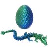 Pigmiss 3D Printed Dragon Egg Crystal Dragon Fidget Toy Full Articulated Dragon Mystery Dragon Eggs with Dragon Inside Home Office Desk Decor Gifts Toys (Laser Green)