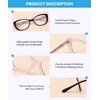 Firmoo Blue Light Blocking Glasses, Cat Eye Computer Glasses Bluelight Blocker 1.00 for Women, Vintage Cateye Eyeglasses Frame (Black Pink Frame)