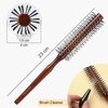 BESTOOL Small Brush for Short and Medium Hair, Blow Drying, Men's Beard Styling, Professional Smoothing and Curling Brush (Reddish brown)