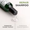 Lazartigue Repair Shampoo, Vegetal Keratin for Deep Repair & Shine, Vegan, Sulfate-Free, Silicone-Free, for Damaged Hair, 8.4 Fl. Oz.