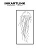 INKARTLINK Temporary Tattoos, Semi Permanent Tattoo Adult Art Design Waterproof Temp Tattoo Party Favors Tattoo Stickers Realistic Look, No Adhesive, Lasts 1-2 Weeks Black (Jellyfish)