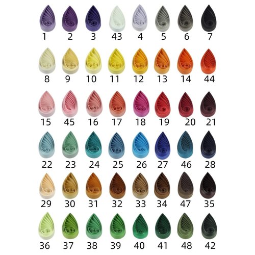 ODETOJOY White Quilling Paper Strips 5mm for Crafts Paper Quilling Strips Set-120pcs, 52cm (5mm)