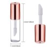 Wholesale Rose Gold Clear Mini Plastic Empty Lip Gloss Tube Makeup Lip Balm Bottle Container With Rubber Inserts （12PCS）