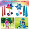 Kids Bike Horn Set, Children Bicycle Bell with 2 Pcs Bike Handle Streamers, and Windmill Kid Bike Accessories for Girls or Boy(Red)