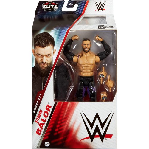 Mattel WWE Elite Action Figure & Accessories, 6-inch Collectible Finn Balor with 25 Articulation Points, Life-Like Look & Swappable Hands