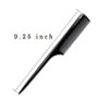 LUXXII (4 Pack) 9.25" Sturdy Rat Tail Comb Fine-tooth Hair Comb with Thin and Long Handle (Black and Brown)