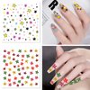 24 Sheets Nail Art Stickers, Nail Sticker Decals for Girl Women, Cute Flower Heart Rainbow Star Nail Stickers Decoration Self-Adhesive
