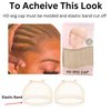 MRS GWEN HD Lace Wig Cap 4 PCS Ultra Thin Wig Cap Invisible Melt to Scalp Stretch to Fit (HD Wig Cap 2Packs is 4Pcs)