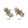 LALAFINA Vintage Flower Rhinestone Crystal Barrettes Retro Hairpins Hair Accessories for Women, Green
