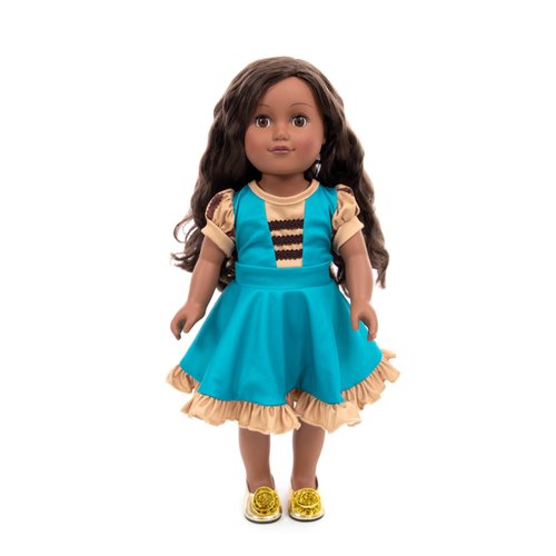 Little Adventures Twirl Princess Doll Dress - Doll Not Included - Machine Washable Child Pretend Play and Party Doll Clothes with No Glitter (Medieval Twirl)