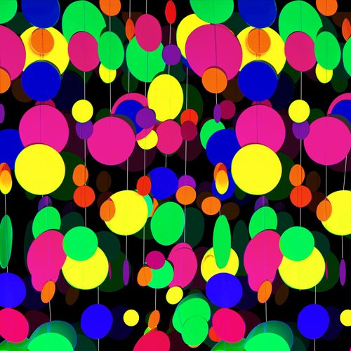 120feet Round Dot UV Neon Garland Hanging Paper Glow in The Dark Neon Glow Party Supplies and Decorations Glow in The Dark Blacklight Reactive Fluorescent Black Light Party Kit for Birthday Wedding