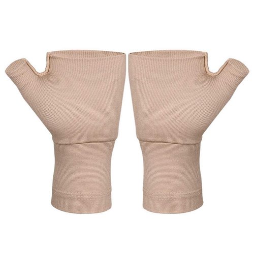 1 Pair Wrist Thumb Support Sleeve Compression Gloves Fingerless Sports Wrist Brace for Carpal Tunnel Therapy Wrist Heat Effect S