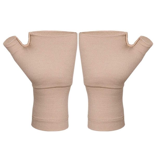 1 Pair Wrist Thumb Support Sleeve Compression Gloves Fingerless Sports Wrist Brace for Carpal Tunnel Therapy Wrist Heat Effect S