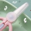 DAMPEN Ceramic Scissors for Baby Food,Portable Baby Food Scissors,Children Safety Food Cutter,with Blade Cover and Travel Case (PINK)