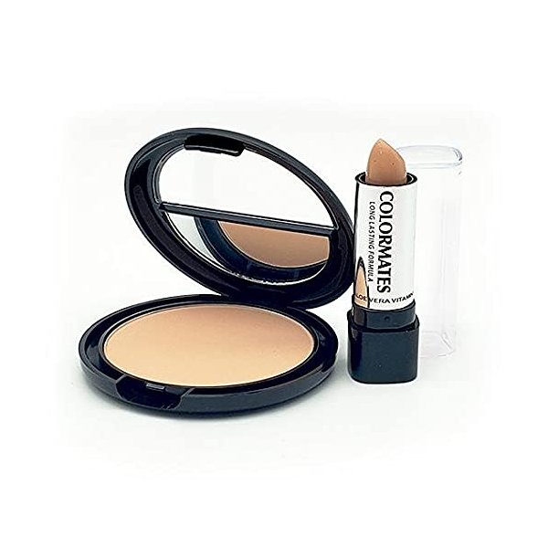 Colormates Pressed Powder with Concealer Creme Beige