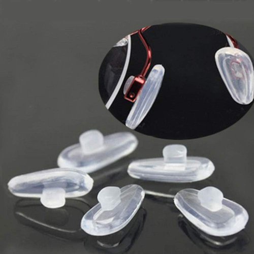 Eyeglass Nose Pads Push-in Push in Air Chamber 5 Pairs Anti-Slip Soft Silicone Glass Nose Pads for Glasses Eyeglasses Sunglasses