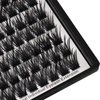 Bodermincer 120 Clusters/box Wide Cluster 3D Effect Glue Bonded Cluster Eyelashes Individual Eyelash Extension Eyelashes Bunches False Eyelashes Home Eyelash Extension (18MM)