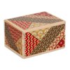 Bits and Pieces - Detailed Mosaic Secret Puzzle Box - 7 Step Solution - Wooden Money Box Brainteaser - Secret Compartment Brain Game