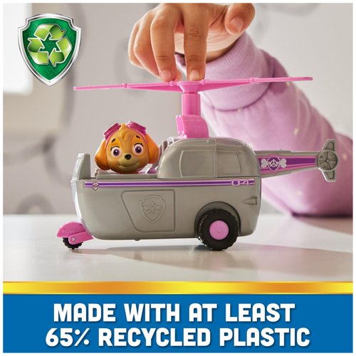 Paw Patrol, Skye’s Helicopter, Toy Vehicle with Collectible Action Figure, Sustainably Minded Kids Toys for Boys & Girls Ages 3 and Up