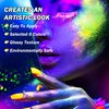 QIUFSSE 8 Colors Neon Face Paint Glow in The Dark UV Blacklight Body Paint Professional Water Activated Face Paint for Adults Kids Halloween Makeup
