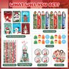 Saypacck 194 Pcs Christmas Party Favors Bulk Christmas Stationery Gift Set Notebook Pencil Ruler Eraser Sticker Gifts Bags Cards Goodie Bags Stocking Stuffers for Classroom Prizes