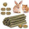 DORLIPS 25PCS Rabbit Chew Toys, 100% Healthy Bunny Treats,Natural Timothy Hay Sticks Rabbit Chew Treats for Rabbits Bunnies Chinchillas Guinea Pigs Hamsters and Other Small Animals Molar Snacks