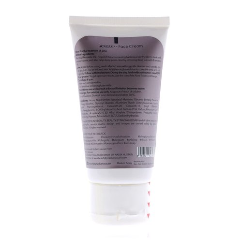 Skin Matters NADIA HUSSAIN - ACNOZAP Acne Treatment Mositurize Face Cream 1.69 FL OZ (50mL)