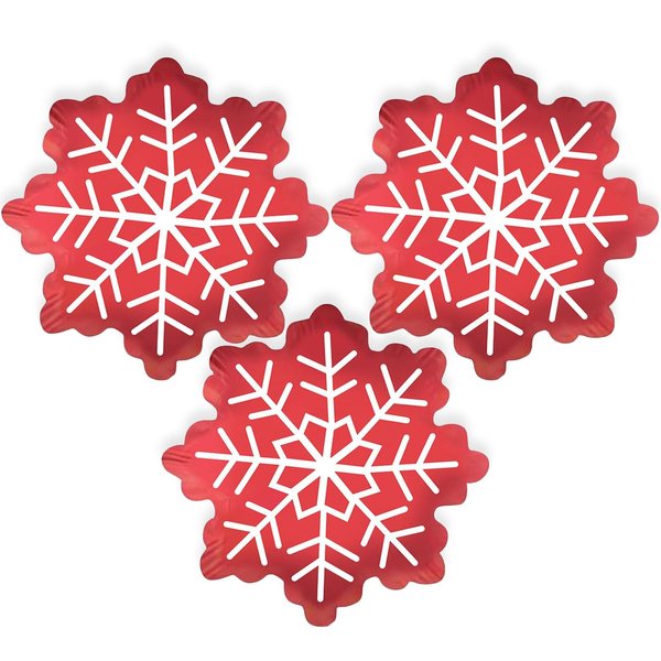 HAIMITI 3pcs Christmas Balloons Christmas Snowflake Aluminum Foil Balloons Red Big Balloons Cute Cartoon Balloon Arch Kit For Christmas Kids' Party Supplies Accessories
