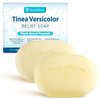 Roycederm Tinea Versicolor Relief Soap: Tea Tree Oil & Sulfur Cleansing Bar, Soothes Irritation, Hydrates & Supports Skin Health
