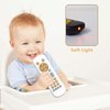 TuiVeSafu Baby TV Remote Control Toy with Music Sound and Light, Toddler Realistic Play TV Remote Toys Early Educational Learning Toy with 3 Language Musical Toy for 6-36 Months(White)